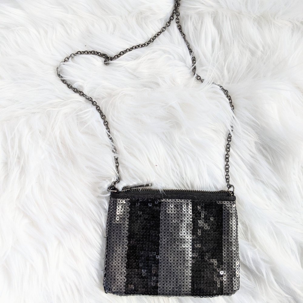 VS Pink Bling Striped Sequin Crossbody 2009